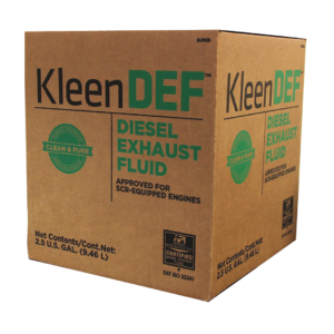 A picture of a brown box that is branded with KleenDEF's logo.