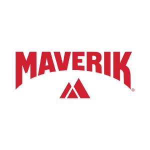 A picture of the Maverik logo.