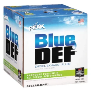 Package of Peak Blue DEF sold in 2.5 U.S. GAL Size