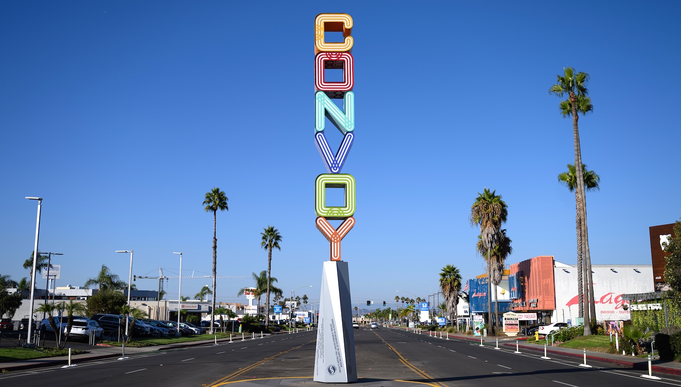 Convoy District sign in Kearny Mesa San Diego