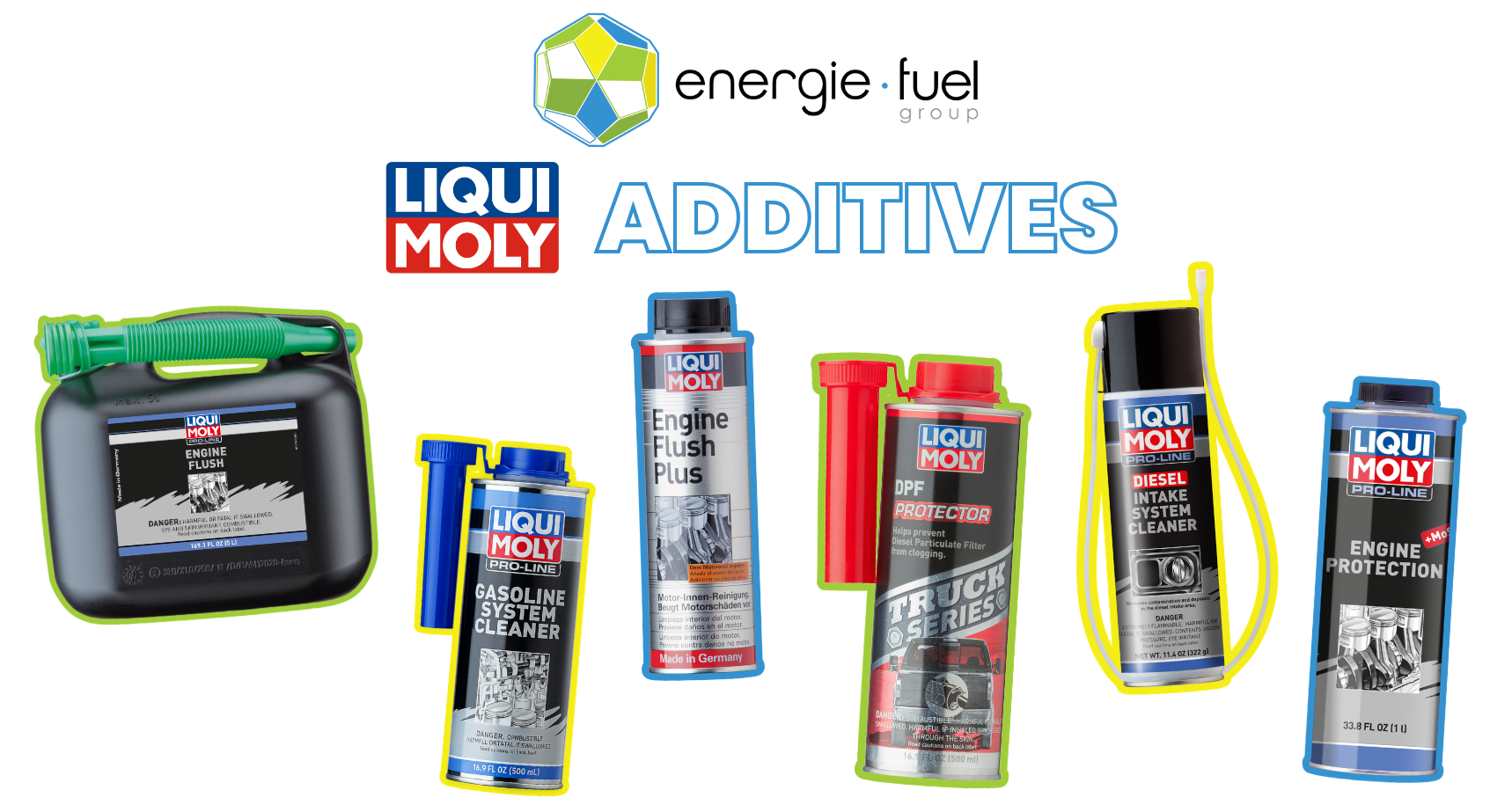 Liqui Moly additives, lubricants and automotive maintenance products available from Energie Fuel